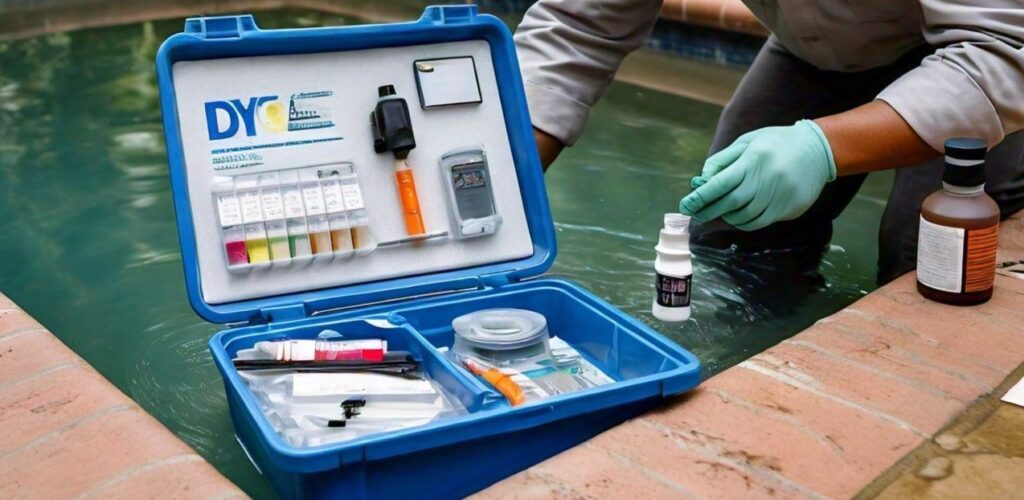 DYE kit for pool liner's inspection. 