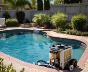 A clean and well maintained pool because of backwashing