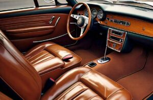 Pristine classic car interior